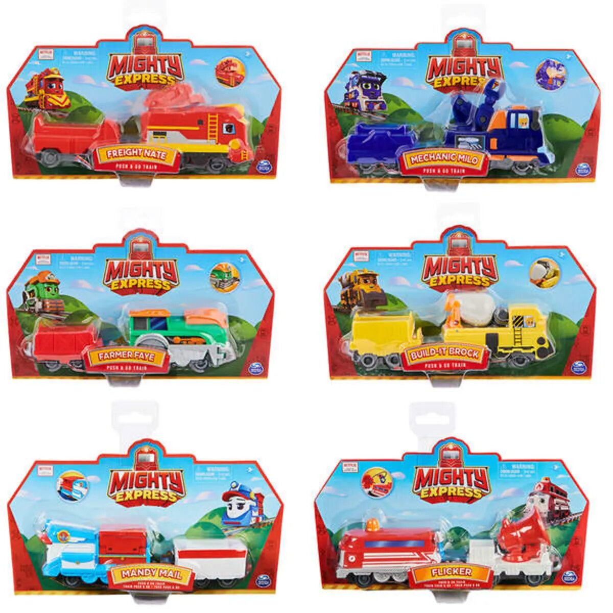 Spin Master Mighty Express Core Züge, 1 Stück, 6-fach sortiert