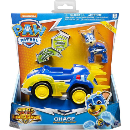 Spin Master Paw Patrol - Mighty Pups Fahrzeug mit Figur, 1 Set, 6-fach sortiert