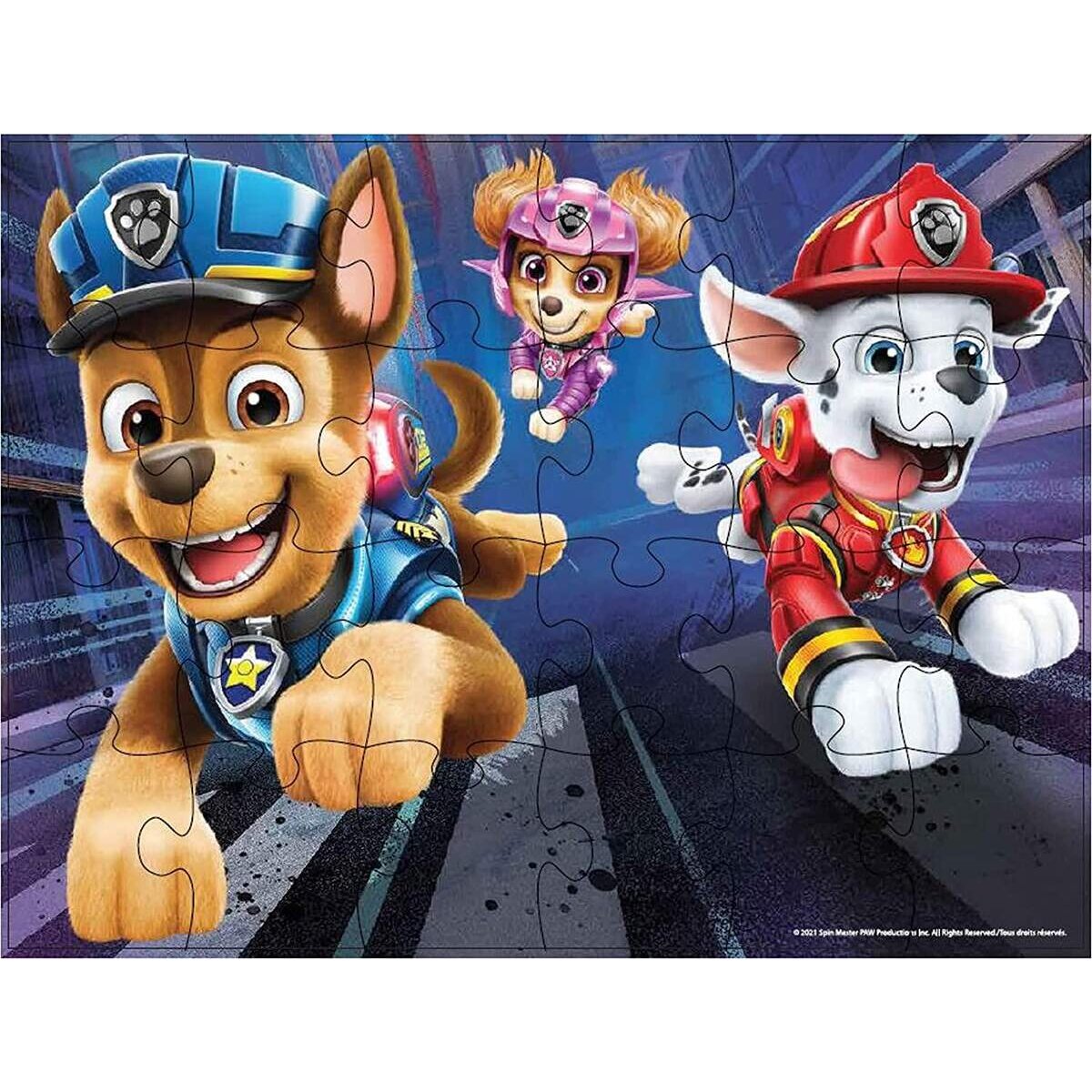 Spin Master Paw Patrol der Kinofilm - 3 Holzpuzzles in einer Holzbox