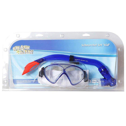 Splash & Fun Tauchermaske mit Schnorchel, blau