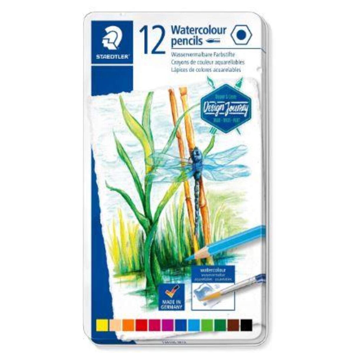 STAEDTLER® Aquarellstift Farbstift aquarell, 12 Stück