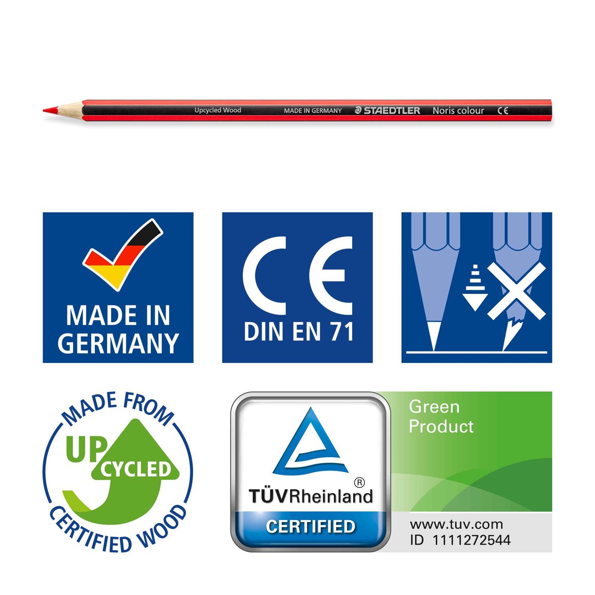 STAEDTLER® Noris® colour 185 Buntstift, Kartonetui mit 24 Buntstiften in sortierten Farben