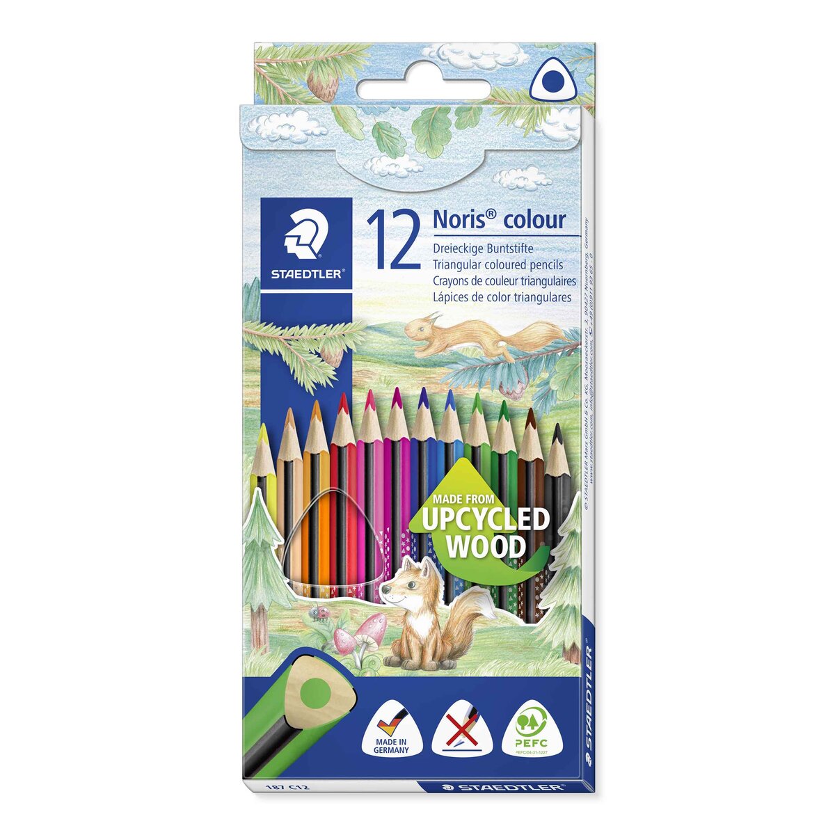 STAEDTLER® Noris® colour 187 Buntstift, Kartonetui mit 12 Buntstiften in sortierten Farben