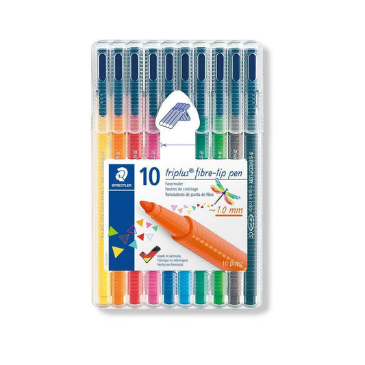 STAEDTLER® triplus color Fasermaler, dreikant, 10 Stück