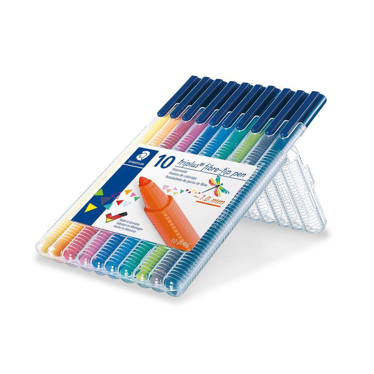 STAEDTLER® triplus color Fasermaler, dreikant, 10 Stück