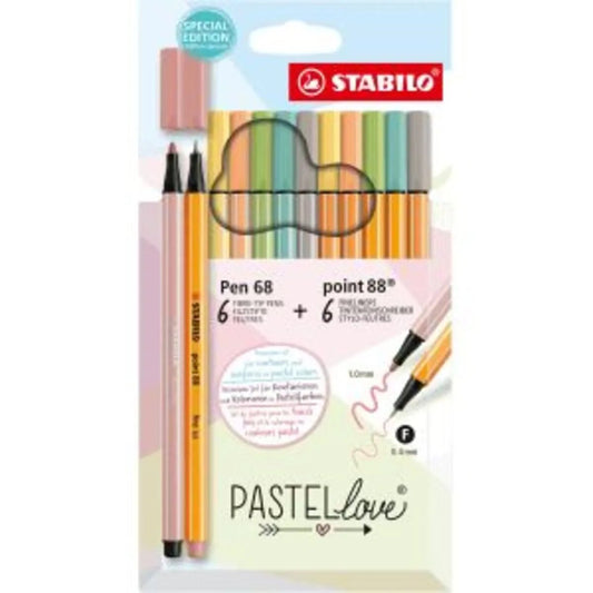 Stifte-Set – STABILO Pastellove Set – 12er Pack – Fineliner & Premium-Filzstifte