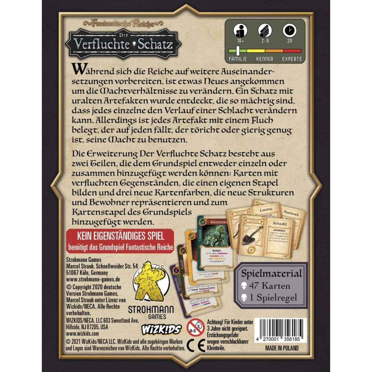 Asmodee Strohmann Games Fantastische Reiche - Der Verfluchte Schatz (Erweiterung)