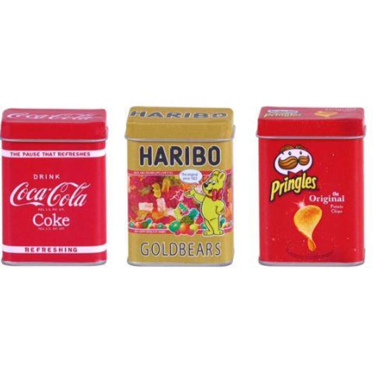 Tanner Metalldosen Coca Cola, Haribo, Pringles