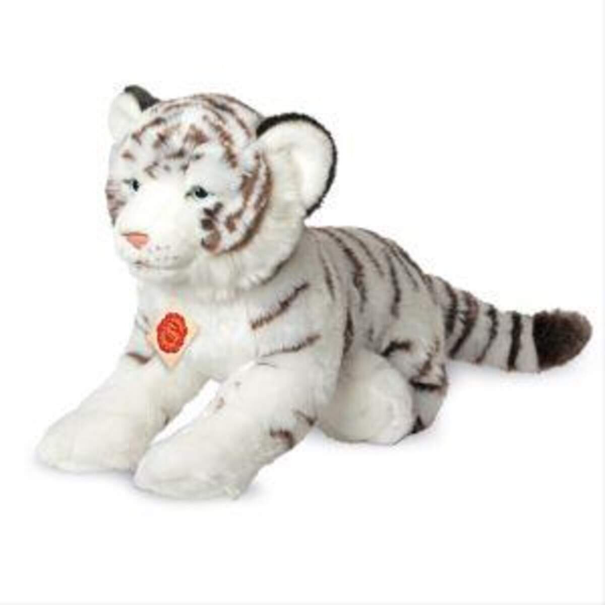 Teddy Hermann Tiger weiß liegend, ca. 40cm