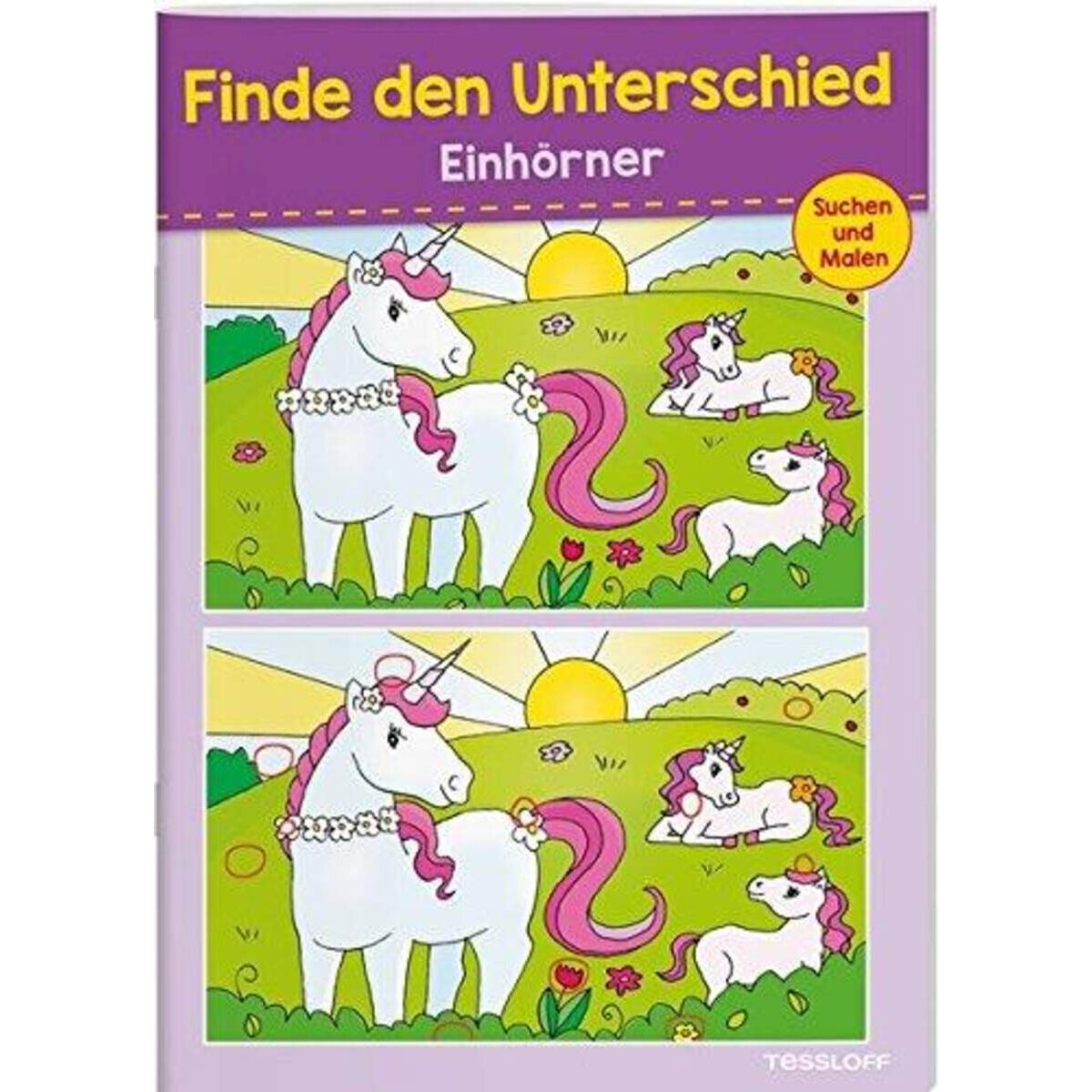 Tessloff Finde den Unterschied - Einhörner: 24 Knifflige Suchbilder