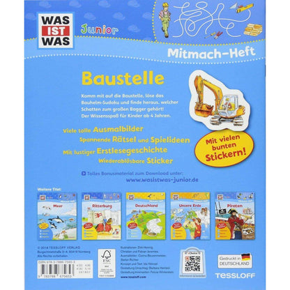 Tessloff WAS IST WAS Junior Mitmach-Heft Baustelle