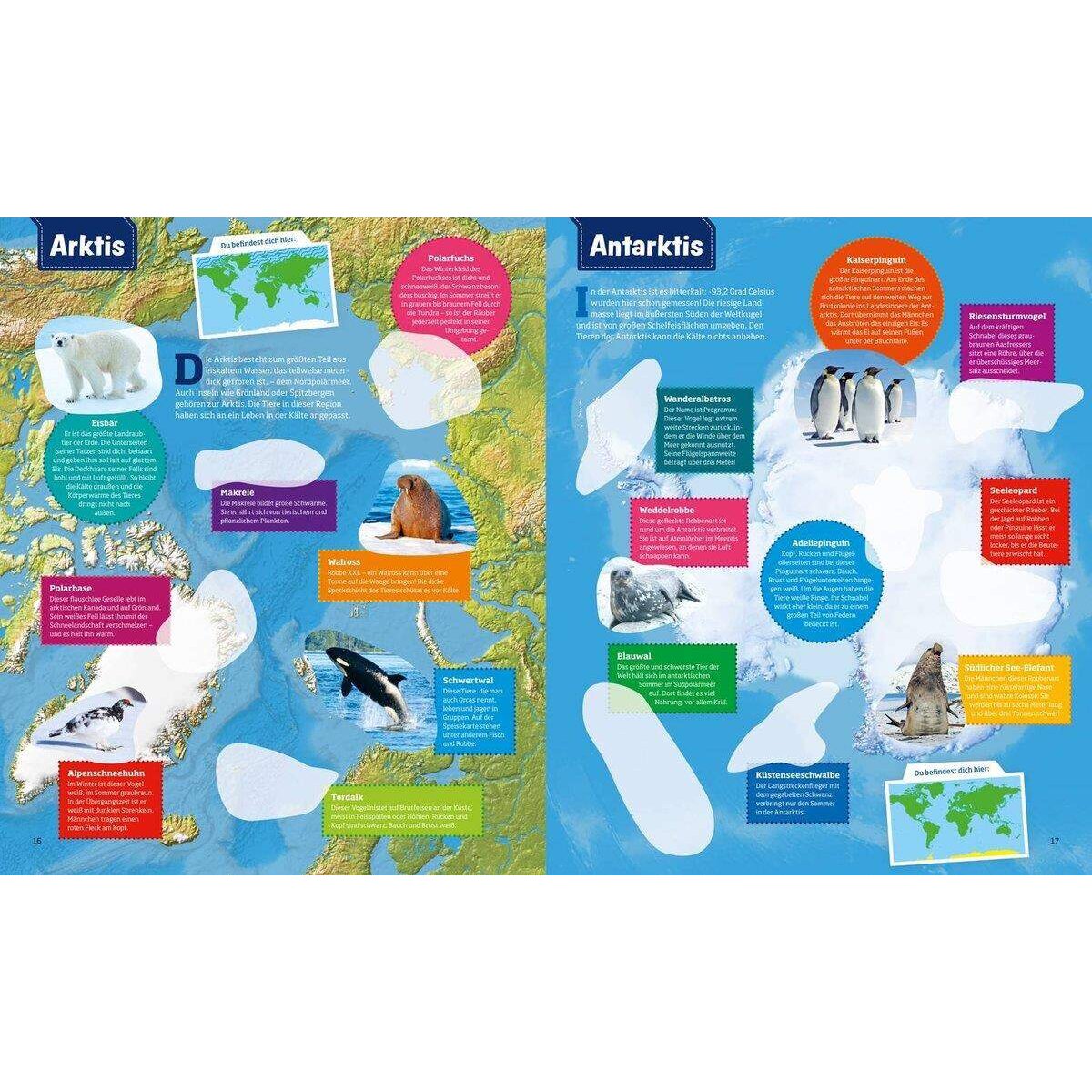 Tessloff WAS IST WAS Stickeratlas - Tiere: 200+ Sticker