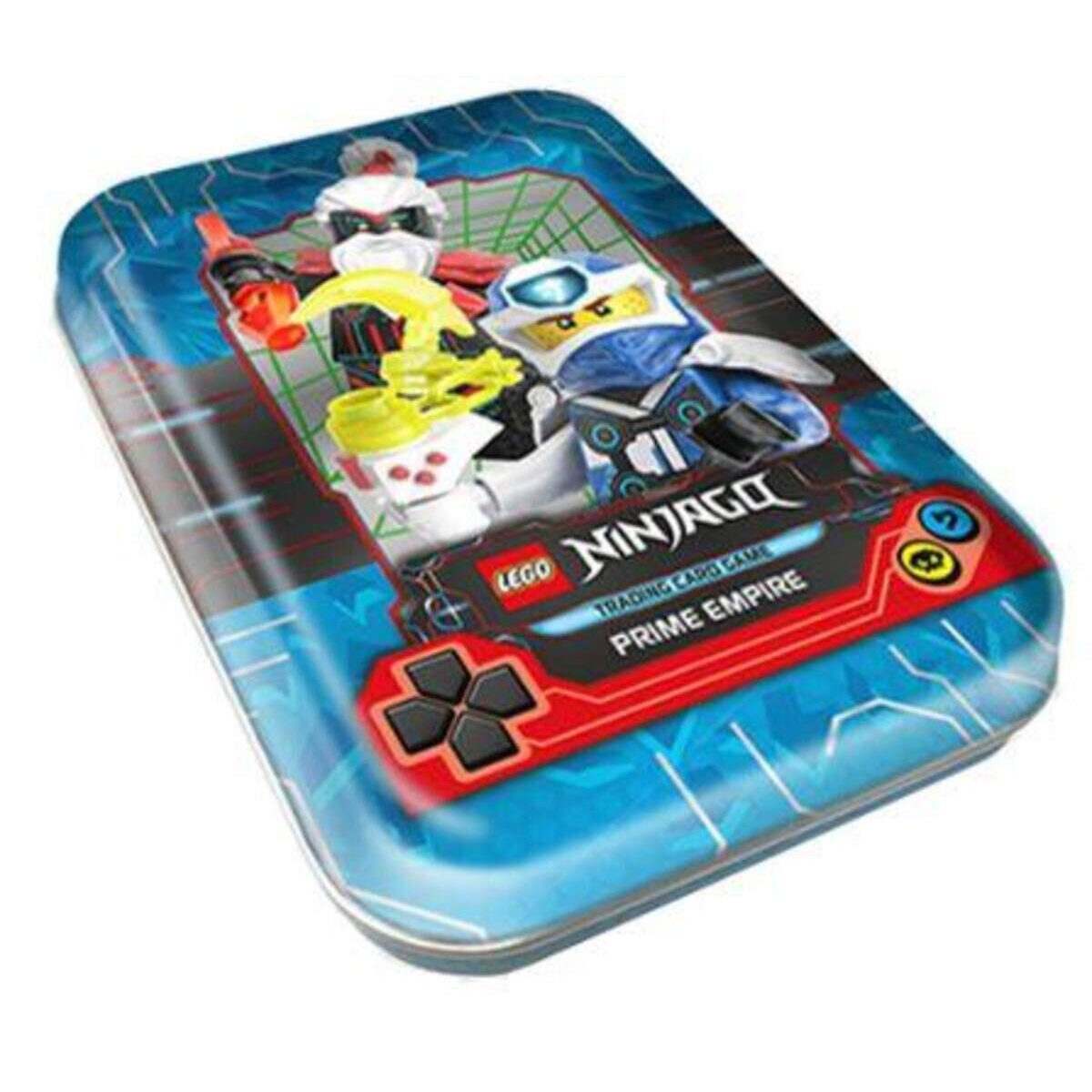 Top Media Lego Ninjago Serie V Prime Empire Mini Tin blau, 5 Booster, limitierte Goldkarte und Figur
