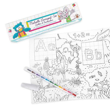 Trendhaus ABC Champions Malrolle Lernspaß-Set Zahlen und Buchstaben, 1 Stück