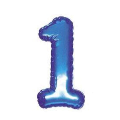 Trendhaus Ballon Sticker Zahl 1, 1 Stück, farbl. sortiert