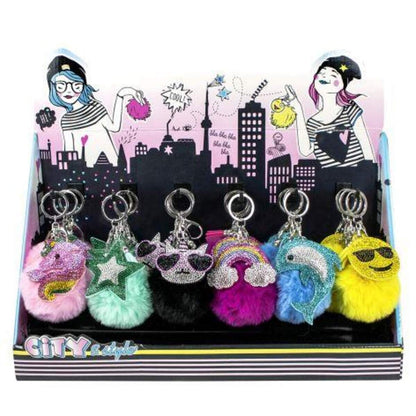 Trendhaus City&Style Schlüsselanhänger Pom Pom, 1 Stück, sortiert