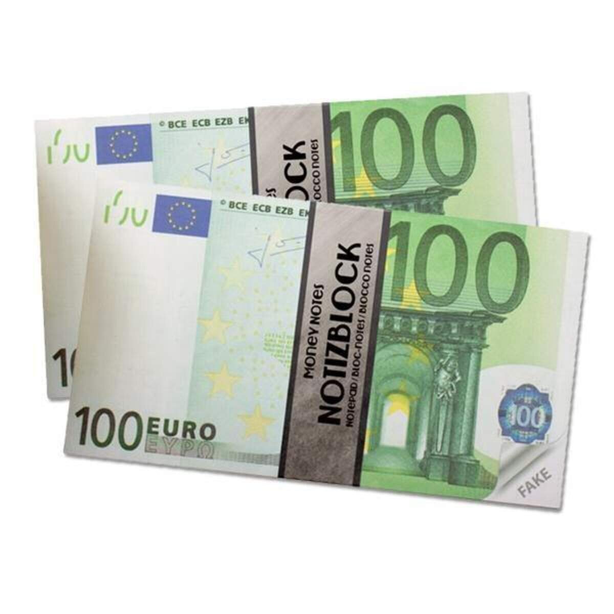 Trendhaus Money Notizblock - 100€ Geldschein, 70 Blatt