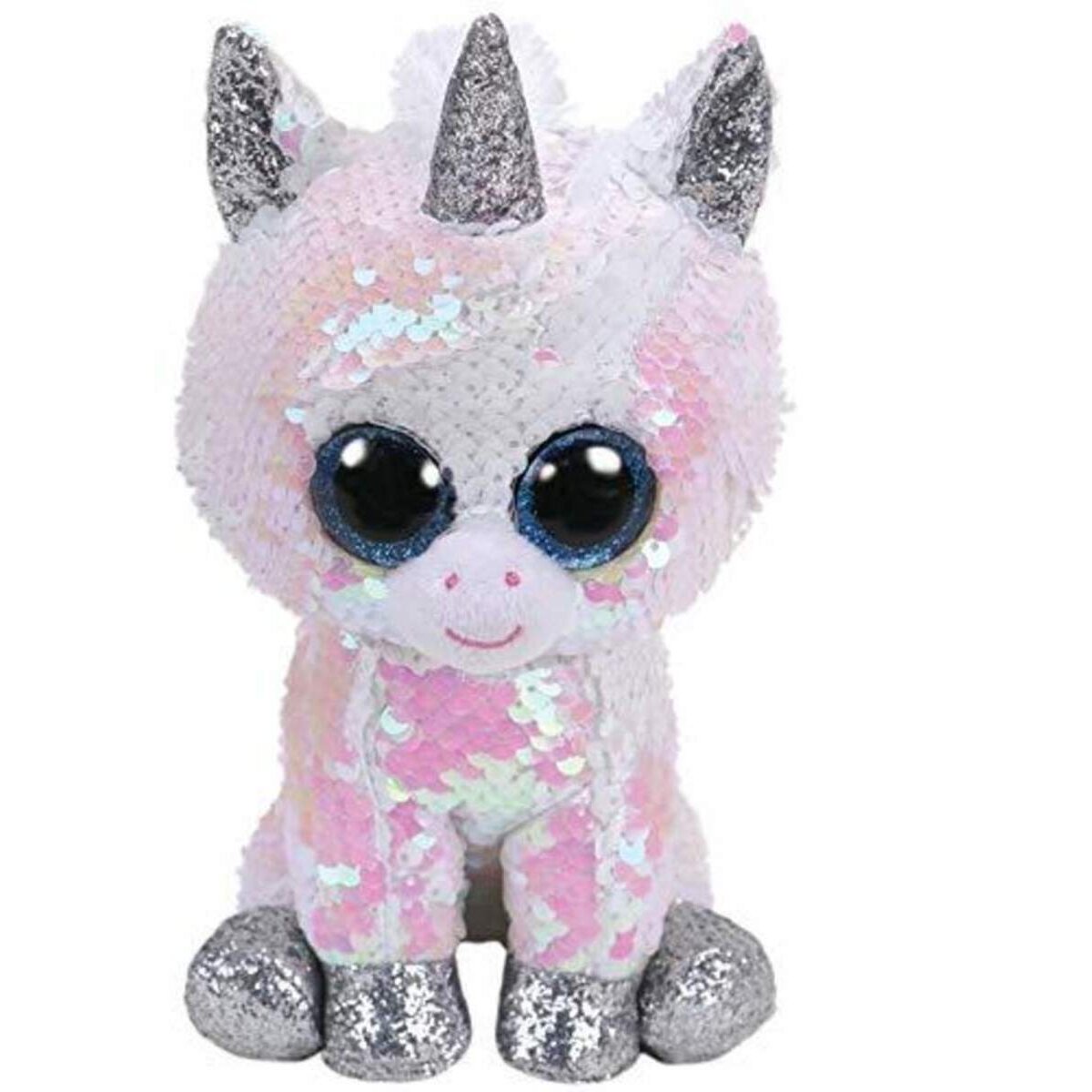 ty Beanie Boo Flippables Einhorn Diamond, weiß ca. 23 cm, mit Wendepailetten