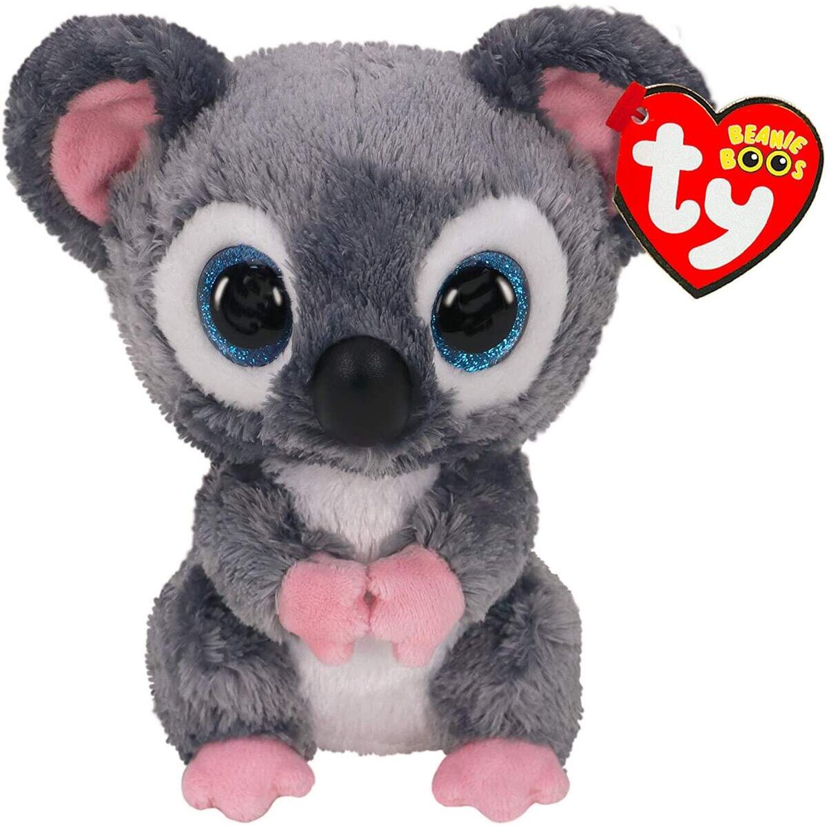 ty Beanie Boo's-Peluche Katy Le Koala 15 cm, Grau/Rosa