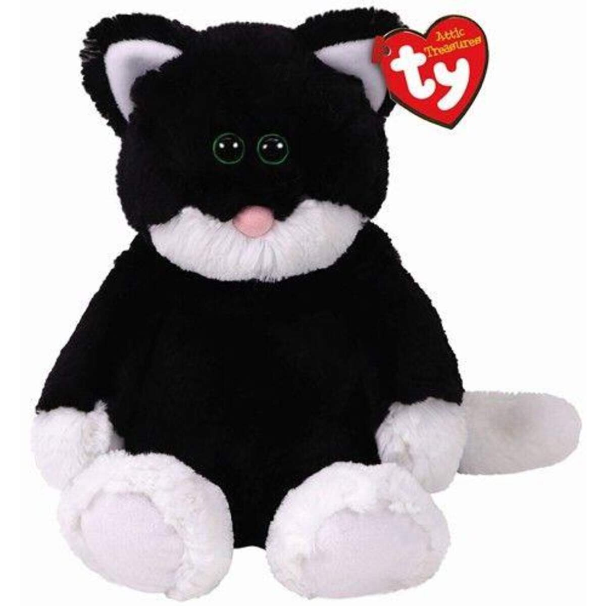 ty Beanie Classic Katze Bessie, schwarz/weiss 33cm