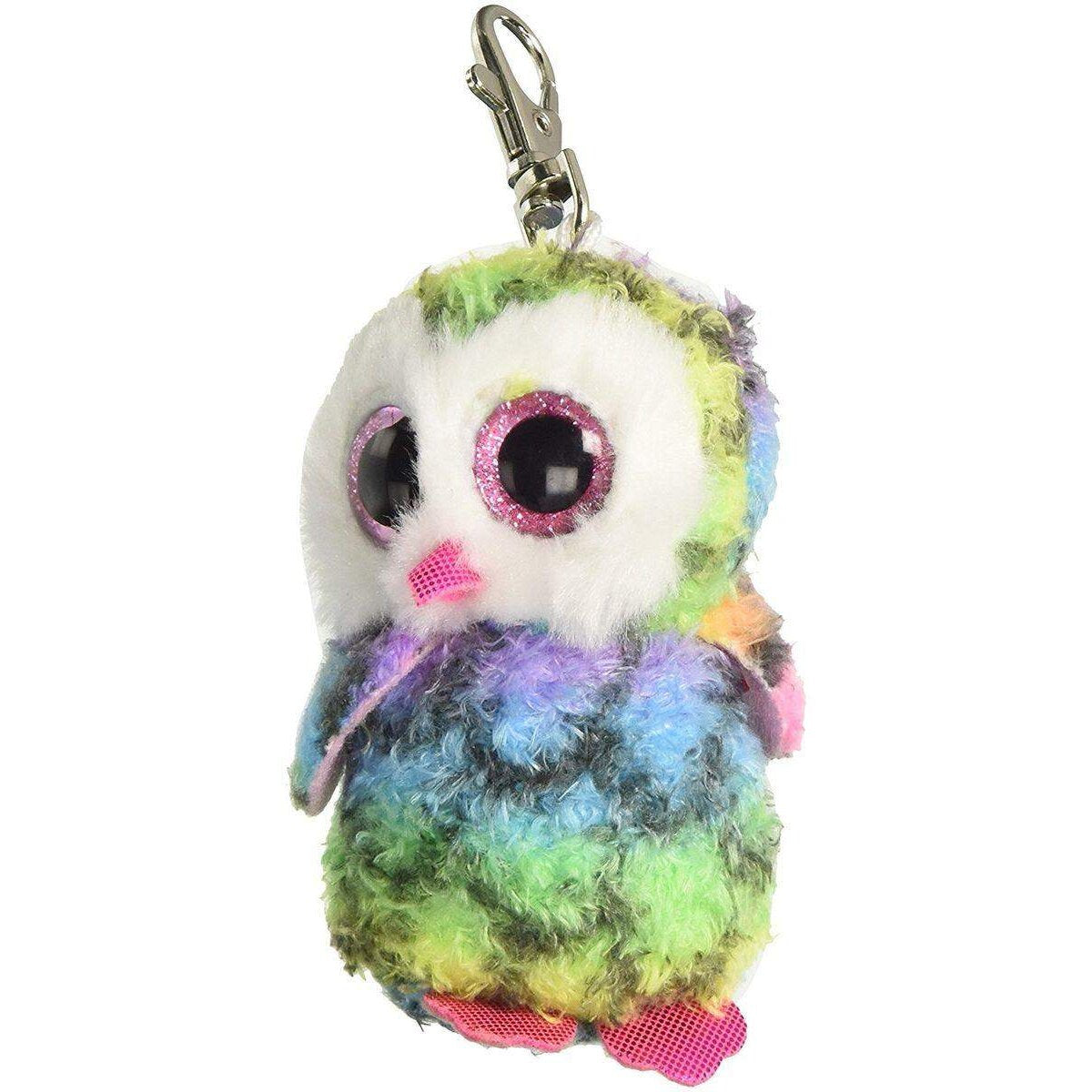 ty Beanie Clip Eule Owen, 8,5 cm