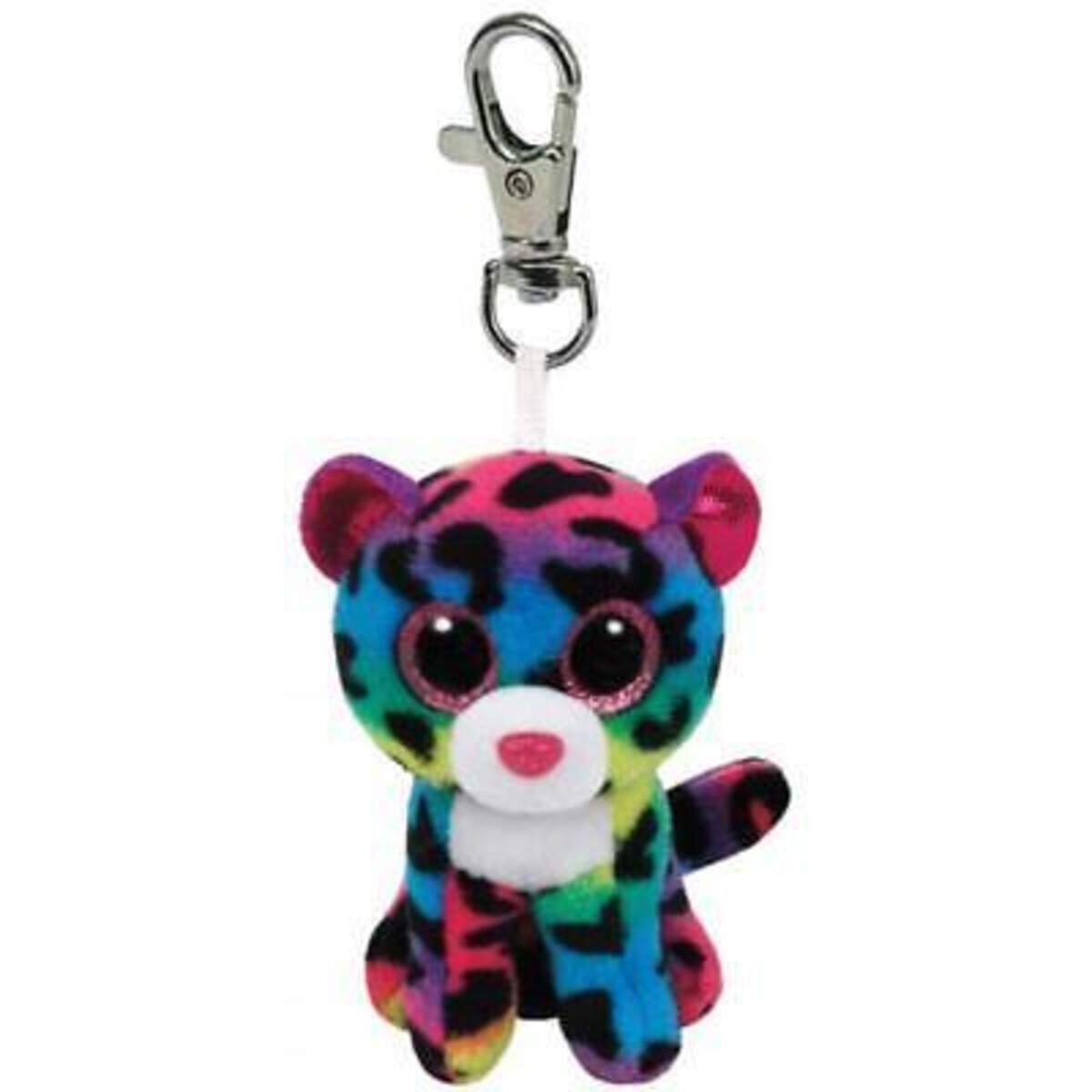 Ty Beanie Clip Schlüsselanhänger DottyLeopard bunt 8,5cm