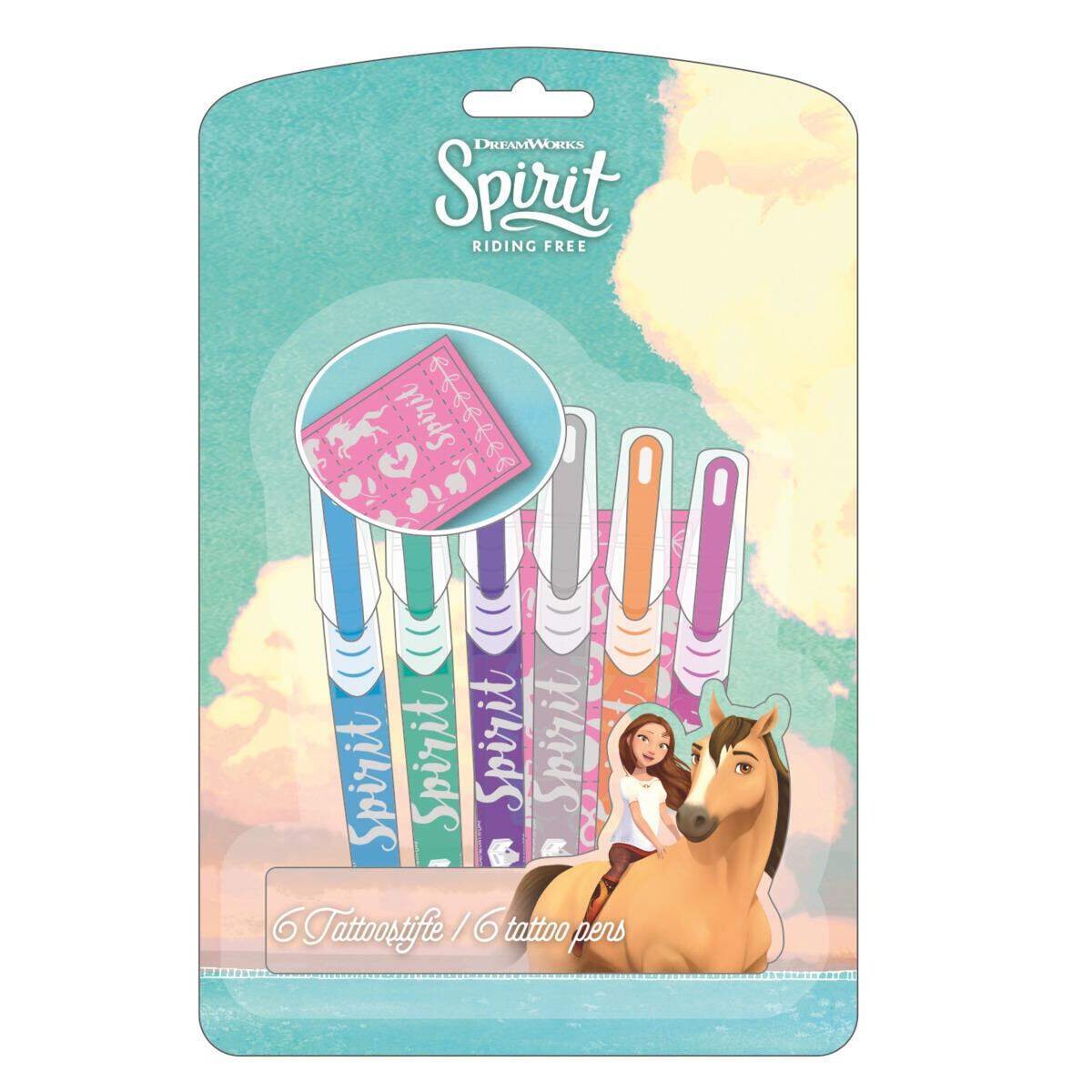 Undercover Tattoo Stifte Dreamworks Spirit, 6 Stück
