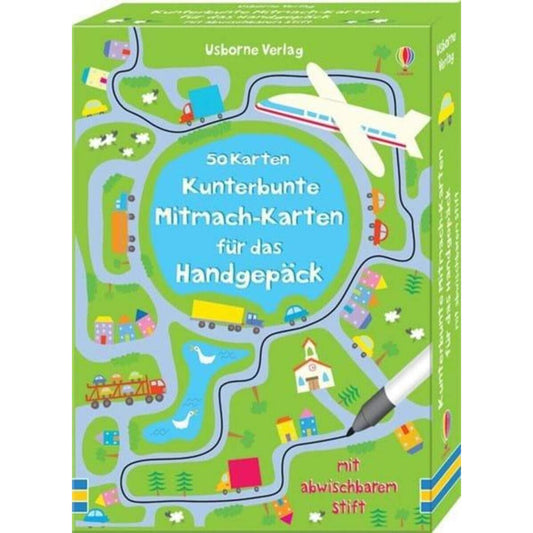 Usborne Verlag 50 Karten Kunterbunte Mitmach-Karten für das Handgepäck