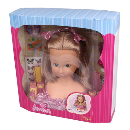 Vedes Amia Schmink und Frisierkopf mit Zubehör, 29 cm