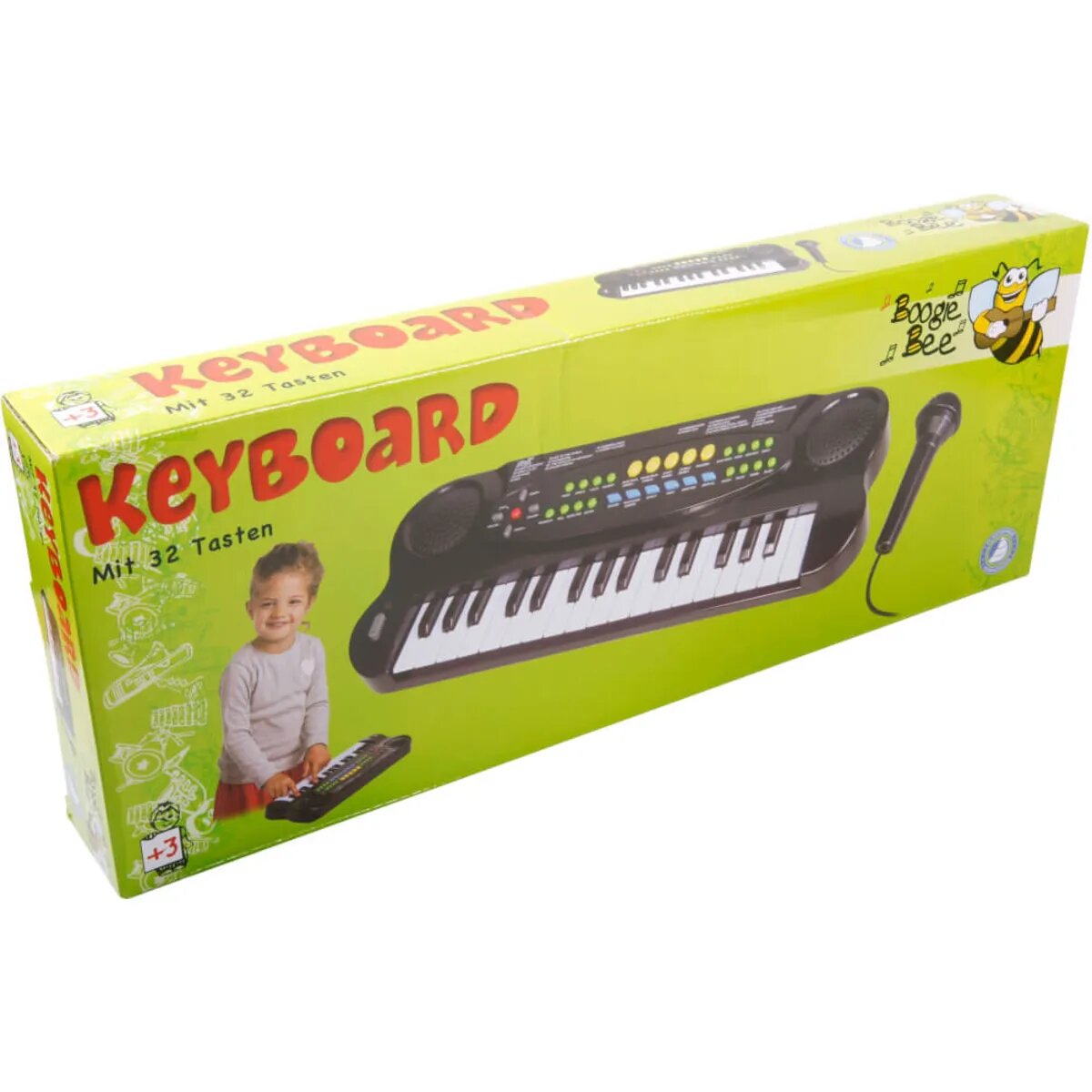 Vedes Boogie Bee Elektronisches Keyboard mit Mikrofon, Kinderinstrument