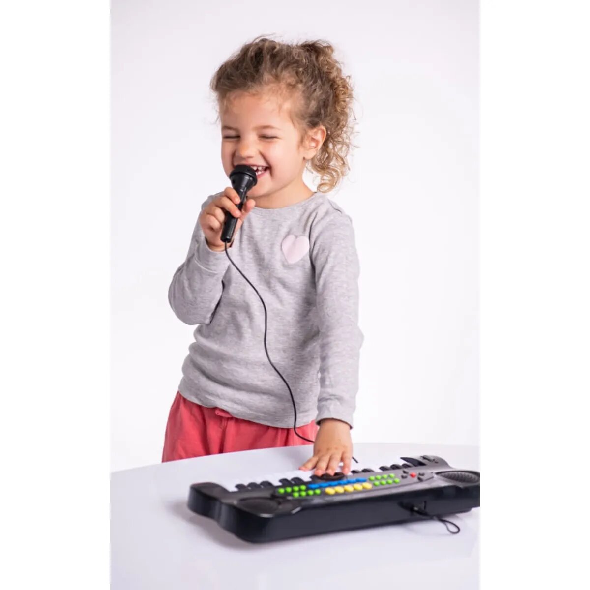 Vedes Boogie Bee Elektronisches Keyboard mit Mikrofon, Kinderinstrument