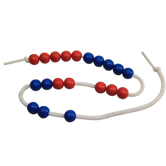 Wissner RE-Plastic® Rechenkette mit 20 Kugeln in rot/blau