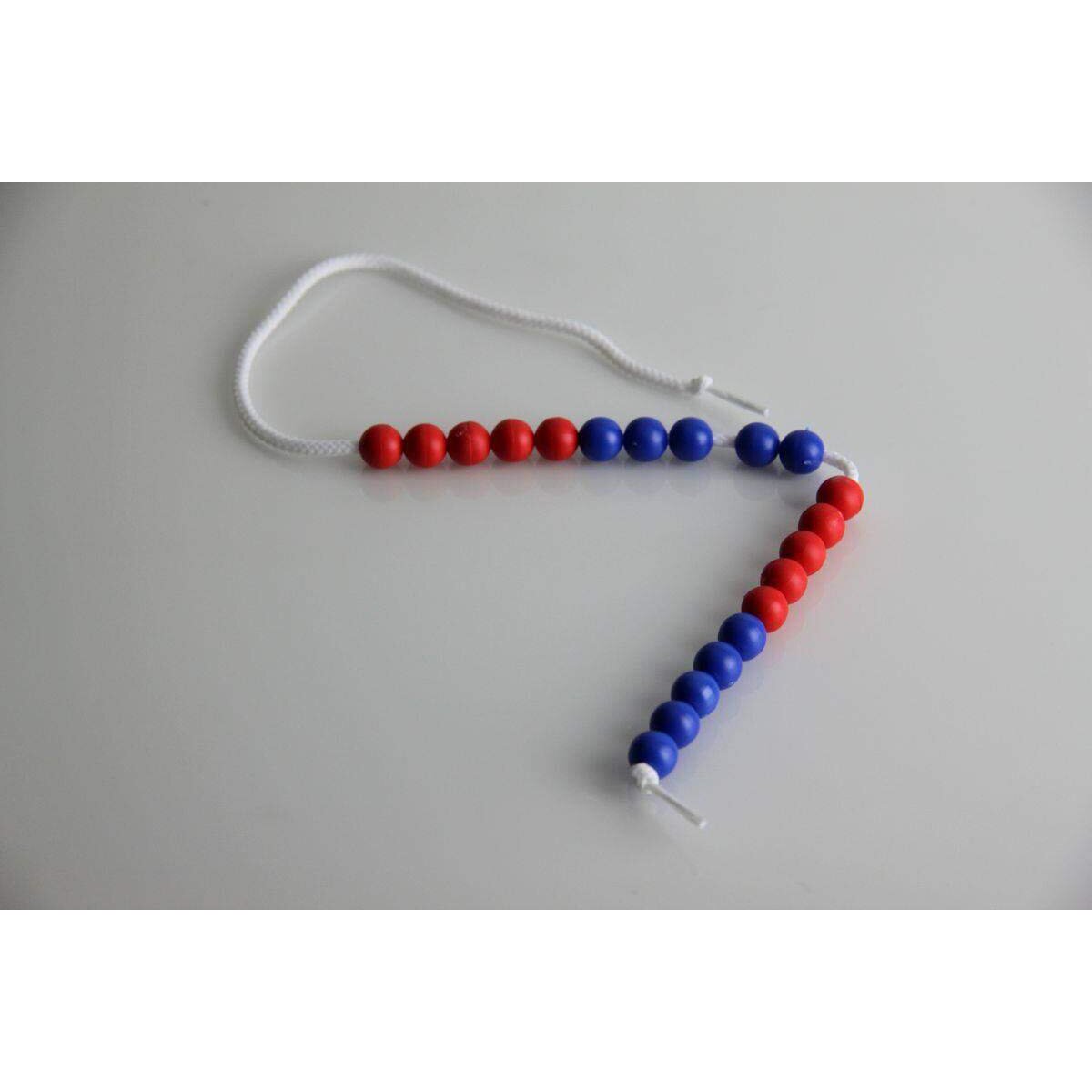 Wissner RE-Plastic® Rechenkette mit 20 Kugeln in rot/blau