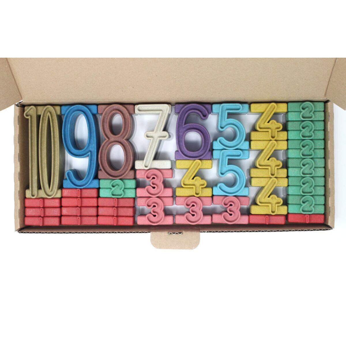 Wissner RE-Wood® 34 Stapelzahlen in Montessori Farben