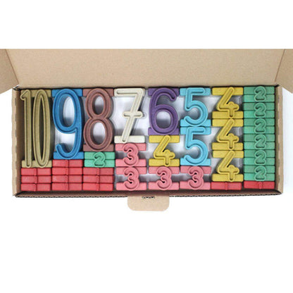 Wissner RE-Wood® 34 Stapelzahlen in Montessori Farben