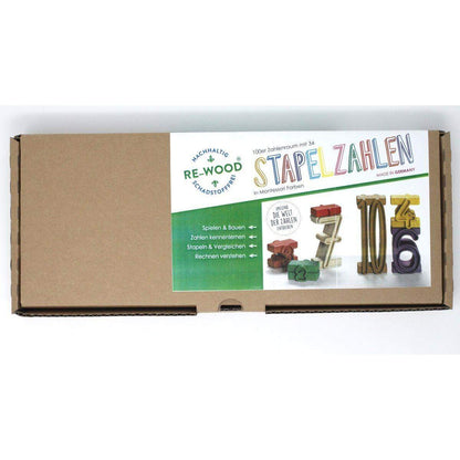 Wissner RE-Wood® 34 Stapelzahlen in Montessori Farben