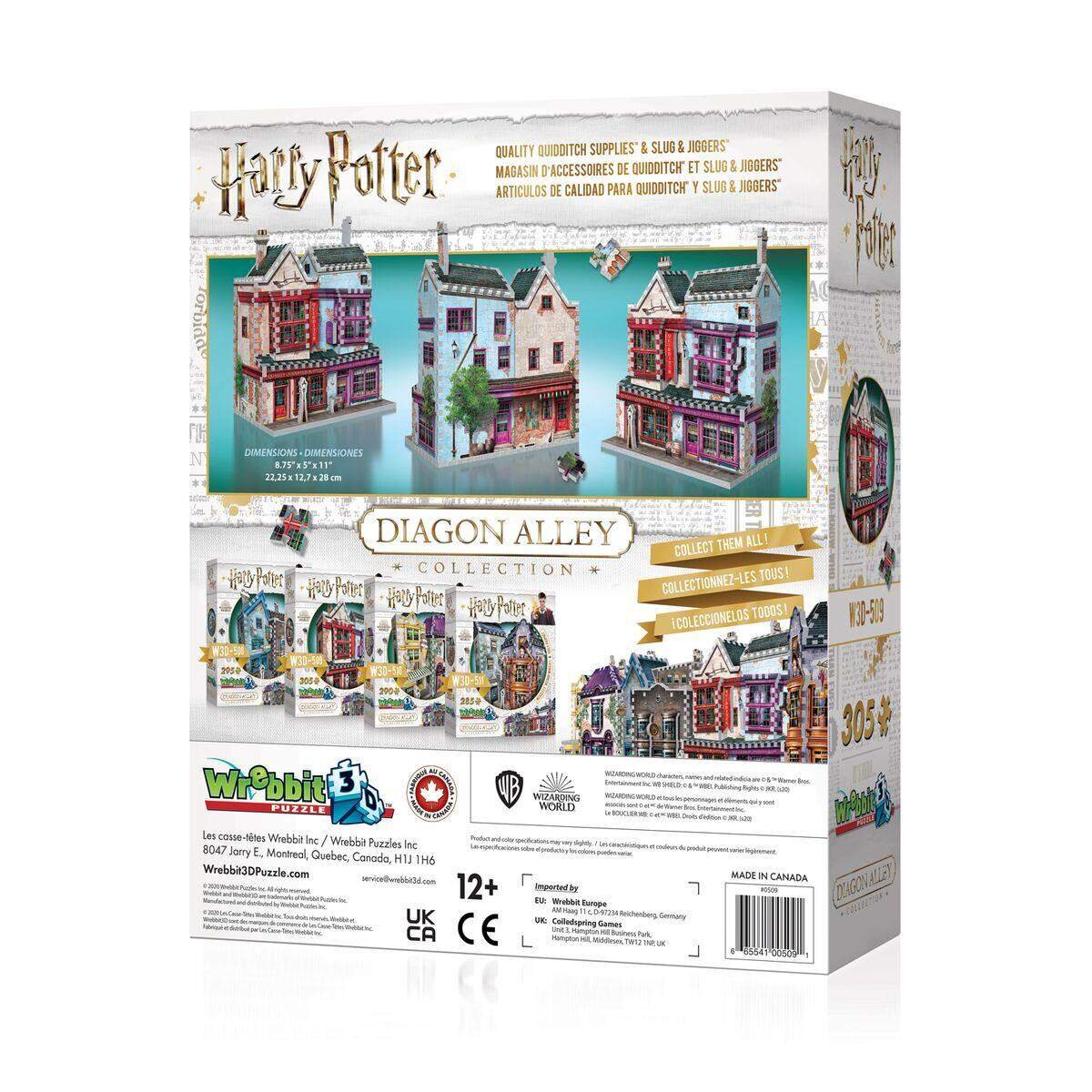 Wrebbit 3D Puzzle Harry Potter™ - Quality Quidditch Supplies™ and Slug and Jiggers™, 305 Teile