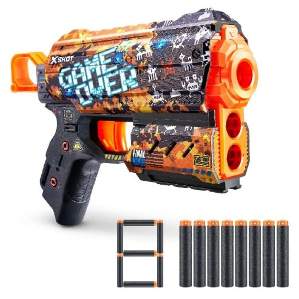 Zuru Softdart Pistole X-Shot Skins Flux Game Over