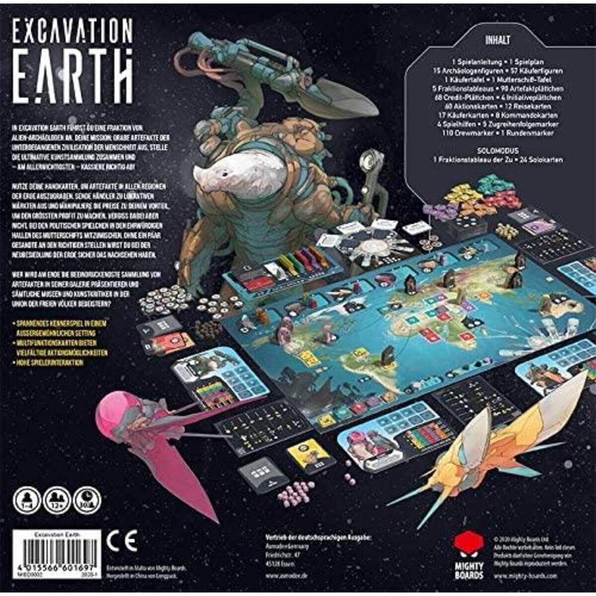 Asmodee Excavation Earth, Grundspiel, Expertenspiel, Deutsch