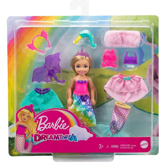Barbie Dreamtopia Chelsea Puppe (blond), Anziehpuppe, Meerjungfrau