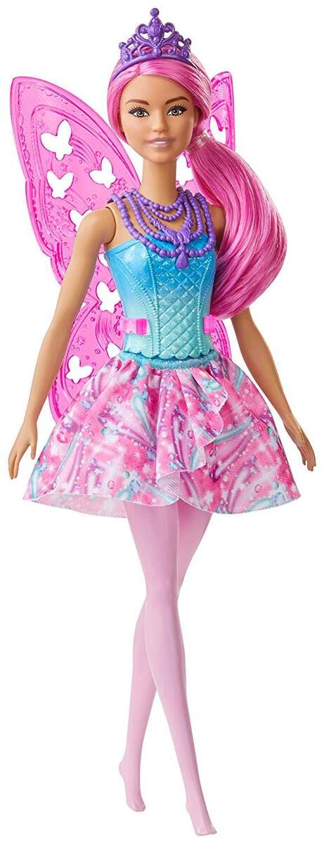 Barbie Dreamtopia Fee (pinke Haare) Puppe mit Flügeln