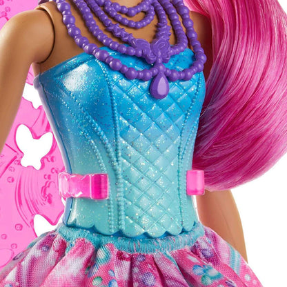 Barbie Dreamtopia Fee (pinke Haare) Puppe mit Flügeln