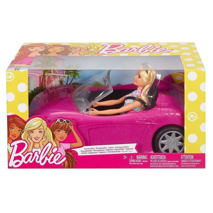 Barbie Puppe und Cabrio Auto in pink