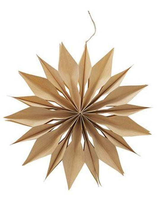 Boltze Dekostern Kassia hellbraun aus Papier, 50 cm