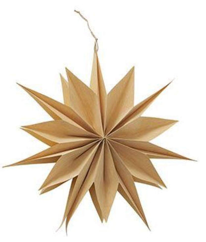 Boltze Dekostern Kassia hellbraun aus Papier, 50 cm