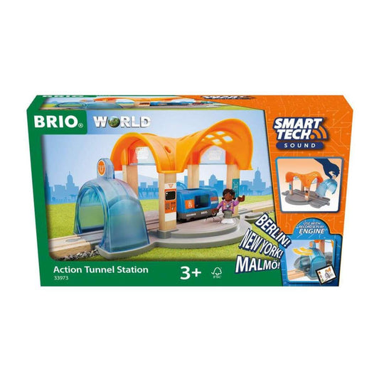 BRIO Smart Tech Sound Bahnhof mit Action Tunnel