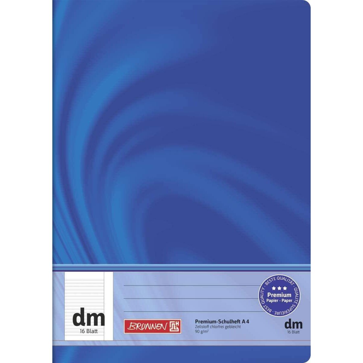 BRUNNEN Schulheft A4, liniert, Lineatur DM, 16 Blatt