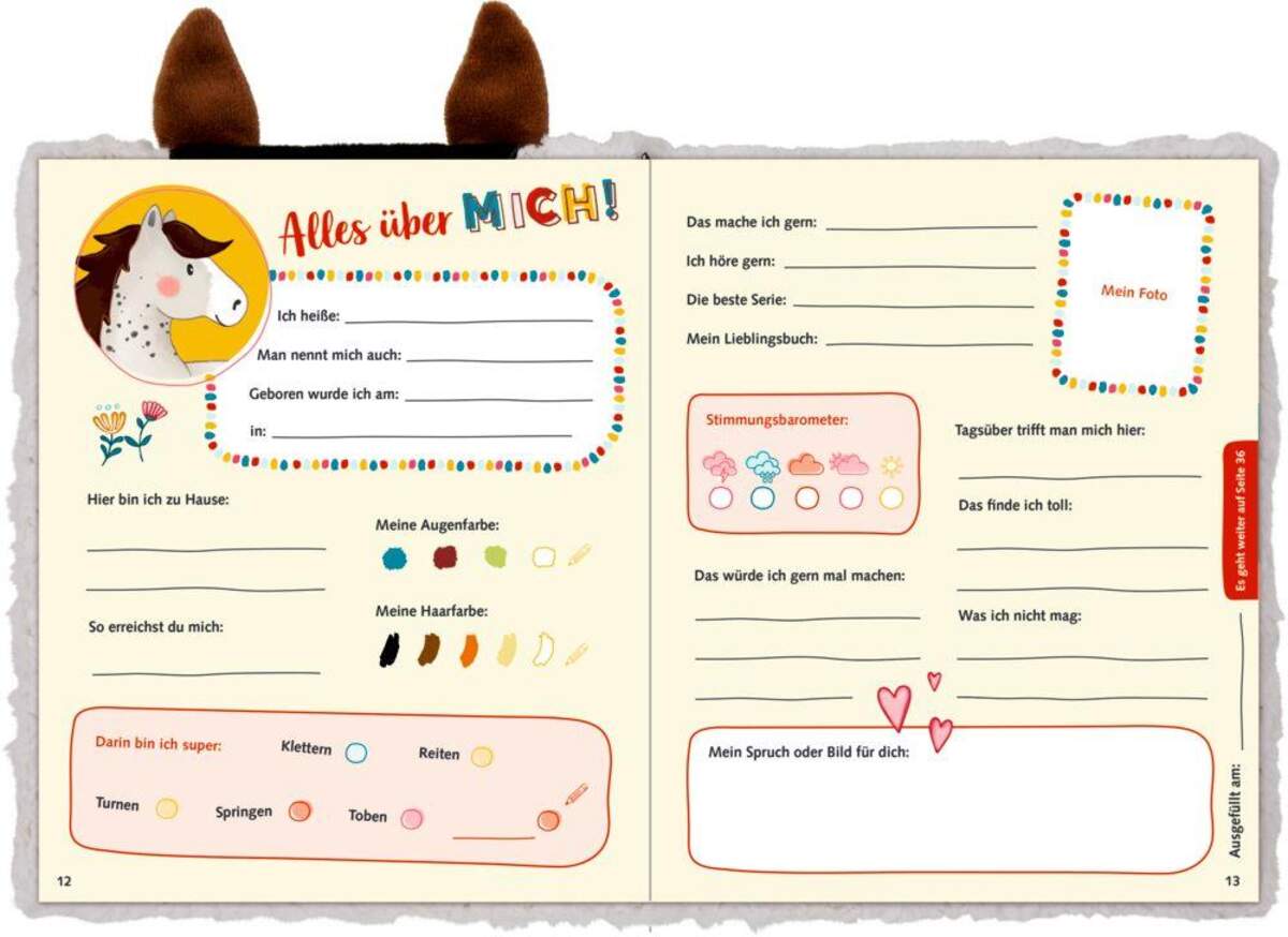 Coppenrath Verlag Freundebuch: Kuschelfreunde - Meine Freunde (Pony)