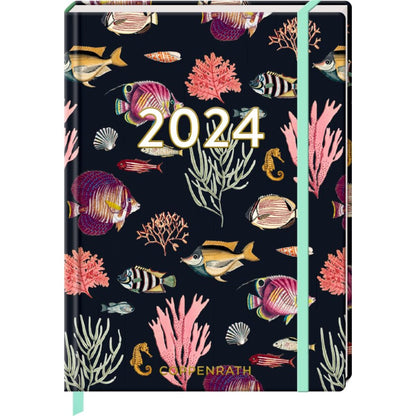 Coppenrath Verlag Kleiner Wochenkalender: Mein Jahr 2024 - Fische (I love my Ocean)