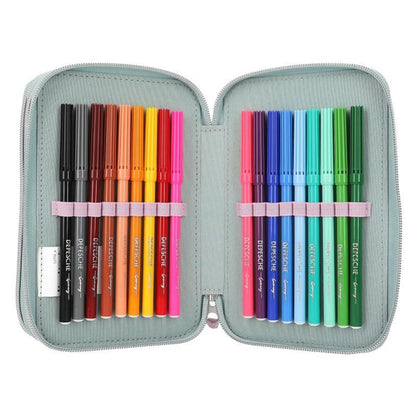 Depesche Miss Melody 3 Fach Federtasche LED Herzen